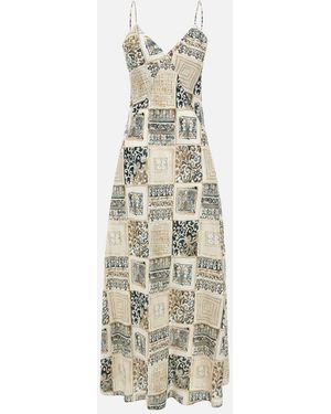 Eleventy Kleid Mit Geometrischem Leinenmuster - Weiß