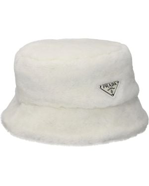 Prada Hats Fur - White