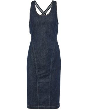 Alaïa Sculpt Denimjurk - Blauw