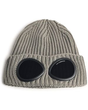 C.P. Company 'Goggle' Wool Beanie - Grey