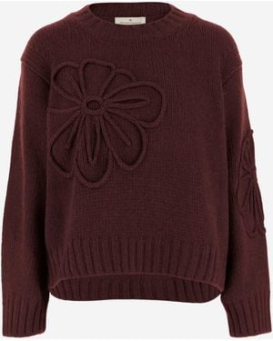 Bruno Manetti Wool Blend Jumper - Purple