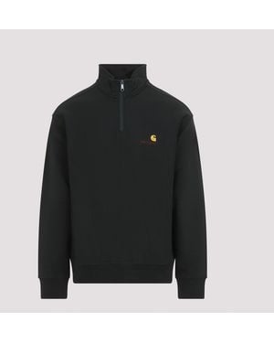 Carhartt Sudadera con media cremallera y guión americano - Negro