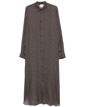 Alysi Button Fastening Ramie - Grey