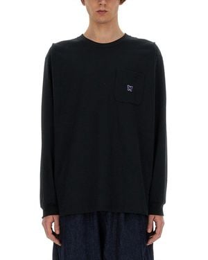 Needles T Shirt With Logo - Black