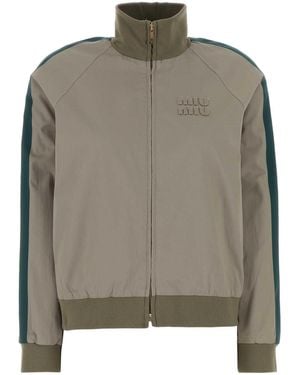 Miu Miu Dove Cotton Jacket - Green