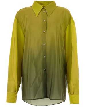 Amotea Silk Kaya Shirt - Green