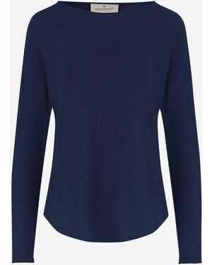 Bruno Manetti Pull En Lin Et Coton - Bleu