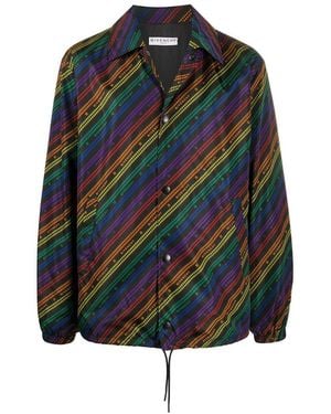 Givenchy Regenbogen Kette Nylon Jacke - Grün
