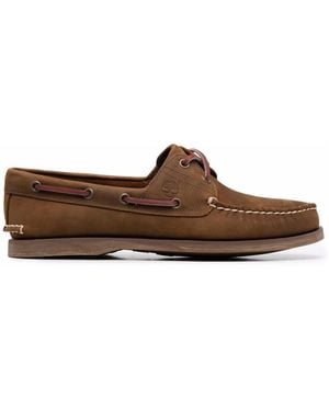 Timberland Mocassini Marroni Da Barca Concuciture - Bruin