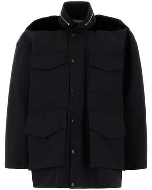 Sacai Grosgrain Oversize Jacket - Black