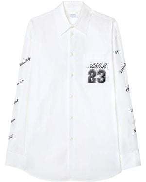 Off-White c/o Virgil Abloh Camicia Oversize Con Ricami Shirt - White