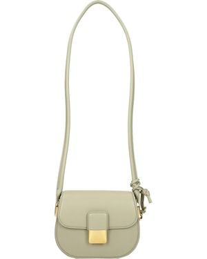 Bottega Veneta Leather Stanford Crossbody Bags - Metallic