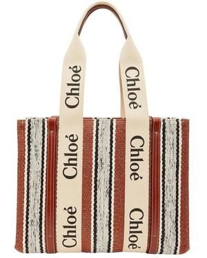 Chloé Chloe Medium Bosachtige Draagtas - Wit