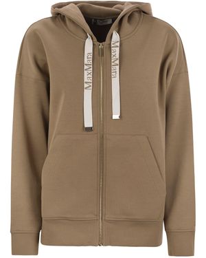 Max Mara Jour Sweatshirt In Technische Katoenen Trui - Bruin