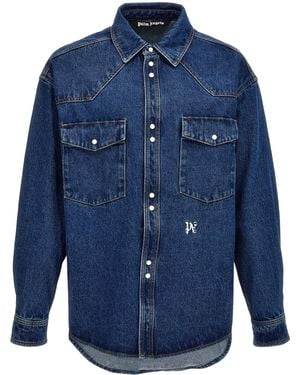 Palm Angels 'LW Monogramm' Jacke - Blau