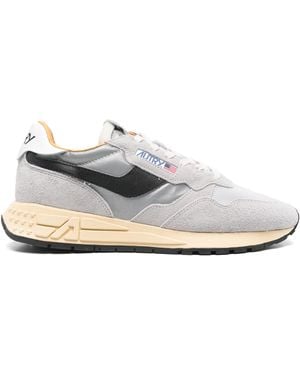 Autry Reelwind Low "Sand Cracked Leather And Nylon" Sneakers - Weiß