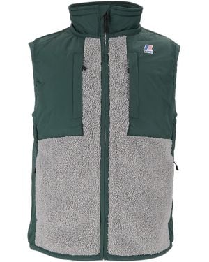K-Way Recycled Nylon Vital 4.0 Orsetto Fleece Vest - Grey