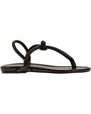 Fabiana Filippi Leder Flip Flops - Schwarz