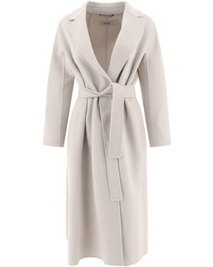 Max Mara "esturia" Midi Wool Coat - Naturel