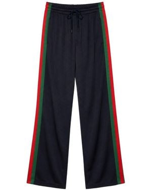 Gucci Web Deatail Pants - Blue