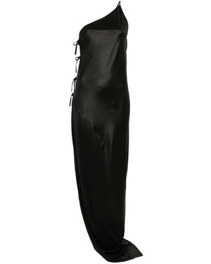 Rick Owens Long One Shoulder Dress - Black