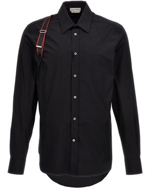 McQueen Harness Detail Blouse Camicie Nero