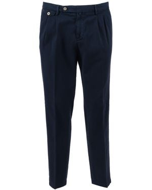 BRIGLIA Tailored Slim Tapered Straight-Leg Pants - Blue