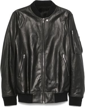 Rick Owens Klassische Fluglederjacke - Schwarz