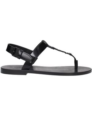 Saint Laurent Sandali Cassandre Uomo Pelle Nero - Black