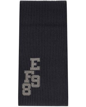 Elisabetta Franchi Ribbed Scarf - Blue