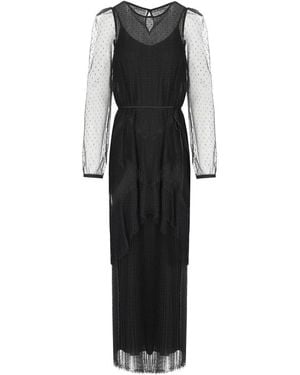 Twinset Long Pleated Dress - Black