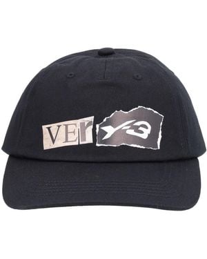 Y-3 Logo Print Baseball Hat - Blue