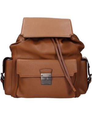 Pineider Tan Leather Bags And Pouches - Brown