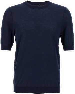 Ballantyne R Neck Sweaters And Cardigans - Blue