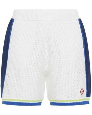 CASABLANCA Striped Shorts - White