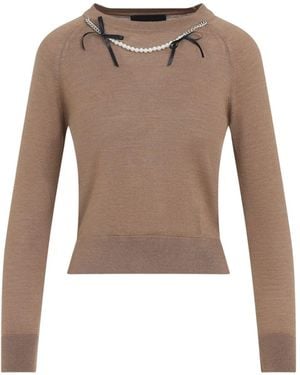 Simone Rocha Klassischer Pullover - Braun