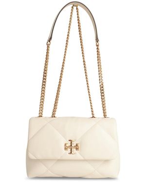 Tory Burch 'Diamond' White Lear Crossbody Sac - Neutre