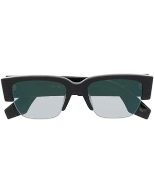 McQueen Sonnenbrille Mit Logo-Print - Grün