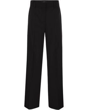 Weekend by Maxmara Weekend Max Mara Visivo Wool Palazzo Pants - Black