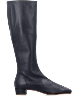 BY FAR Edie Knee-High Lambskin Boots - Blue