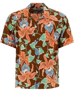 Toyo Enterprise "Sun Surf Cattleya Orchid" -Hemd - Orange