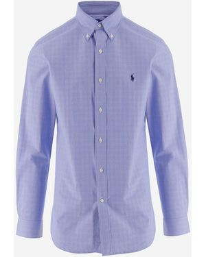 Polo Ralph Lauren Stretch Cotton Checked Shirt - Blue