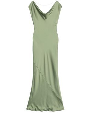 Norma Kamali Cap Sleeve Maria Gown Dress - Green