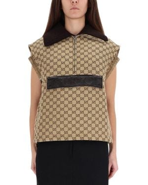 Gucci Vest With Leather Label - Black