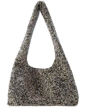 Kara Crystal Mesh Okselzak Polyster Zwarte Pixel - Grijs