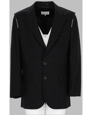 Maison Margiela Tailored Jacket With Two-Button Closure - Black