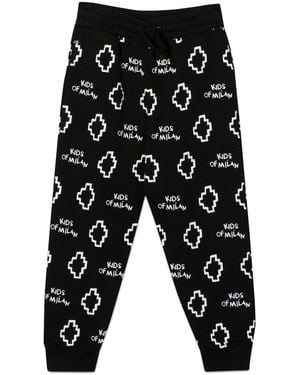 Marcelo Burlon Basic Logo Aop Sweatpant - Black