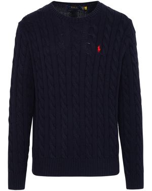 Polo Ralph Lauren Blue Cotton Sweater - Blauw