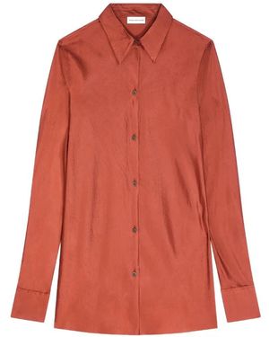 Dries Van Noten Fitted Viscose Shirt - Orange