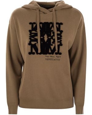 Max Mara Sfinge Sweatshirt In Wollen Garen - Bruin